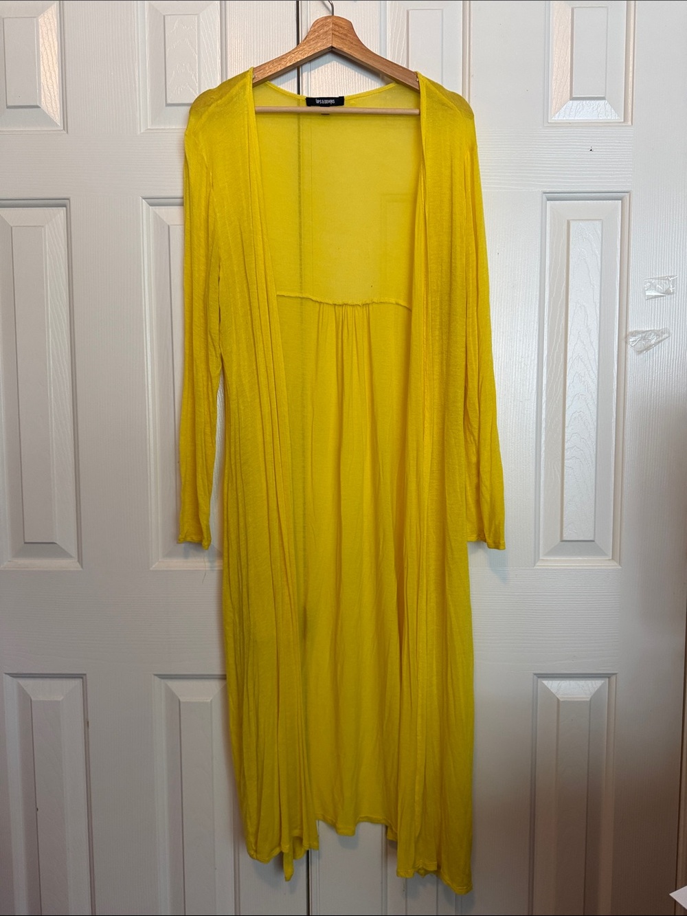Yellow Open-Front Long Duster